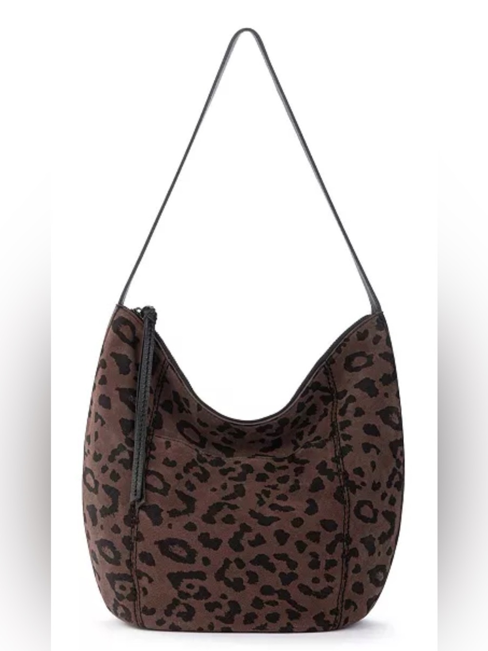 The Sak Sequoia Hobo Bag Leopard-Print Shoulder Bag Brand New